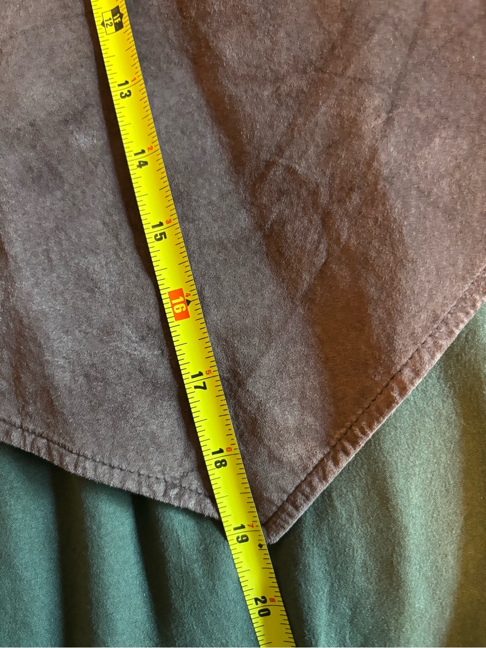 Vintage RALPH Ralph Lauren Brown Suede Leather Crossback Top, M - Picture 7 of 7